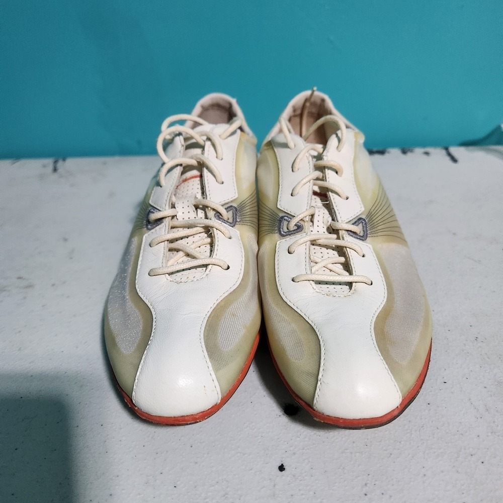 Cole Haan G Series Mens White Translucent Mesh Leather Athletic Sneakers Shoes